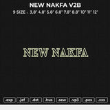 NEW NAKFA V1 Embroidery File 6 size