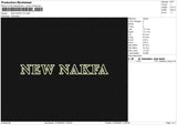 NEW NAKFA V2A Embroidery File 6 size