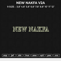 NEW NAKFA V2A Embroidery File 6 size