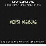 NEW NAKFA V2A Embroidery File 6 size