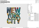 NEW YORK CITY Embroidery File 6 size