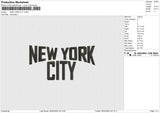 NEW YORK CITY Embroidery File 6 size