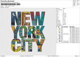 NEW YORK CITY Embroidery File 6 size