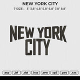 NEW YORK CITY Embroidery File 6 size