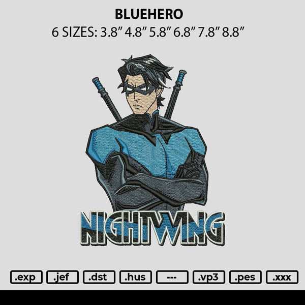 Bluehero Embroidery File 6 sizes