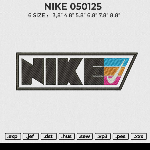 NIKE 050125 Embroidery File 6 size