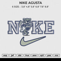 NIKE AGUSTA Embroidery File 6 size