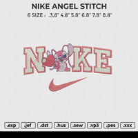 NIKE ANGEL STITCH Embroidery File 6 size