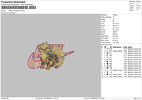 Nike Arcanine Embroidery File 6 sizes