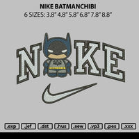 Nike Batmanchibi Embroidery File 6 sizes