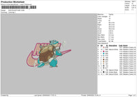 Nike Blastoise Embroidery File 6 sizes