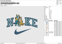 NIKE BLUEY N BINGO Embroidery File 6 size