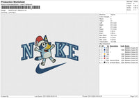 NIKE BLUEY XMAS Embroidery File 6 size