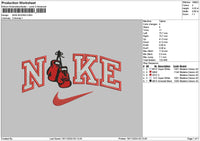 Nike Boxing Embroidery File 6 sizes