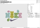 NIKE BUNNY 29325 Embroidery File 6 size