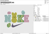 NIKE BUNNY 29325 Embroidery File 6 size