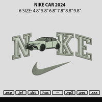 Nike Car 2024 Embroidery File 6 sizes