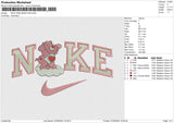 NIKE CARE BEAR PINK Embroidery File 6 size