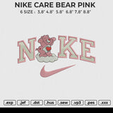 NIKE CARE BEAR PINK Embroidery File 6 size