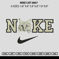 Nike Cat 0807 Embroidery File 6 sizes
