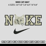 Nike Cat 0807 Embroidery File 6 sizes