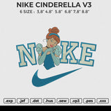 NIKE CINDERELLA V3 Embroidery File 6 size