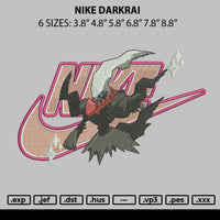 Nike Darkrai Embroidery File 6 sizes