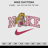 NIKE DAYTONA Embroidery File 6 size