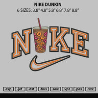 Nike Dunkin Embroidery File 6 sizes