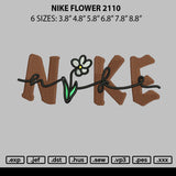 Nike Flower 2110 Embroidery File 6 sizes