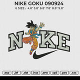 NIKE GOKU 090924 Embroidery File 6 size