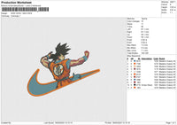 NIKE GOKU 1824 Embroidery File 6 size