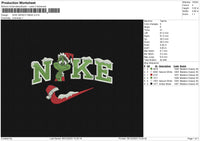 NIKE GRINCH COLD XMAS Embroidery File 6 size