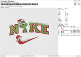 NIKE GRINCH XMAS v2 Embroidery File 6 size