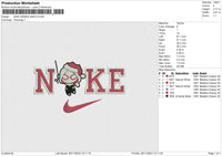 NIKE GWEEN SANTA Embroidery File 6 size