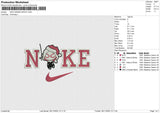 NIKE GWEEN SANTA Embroidery File 6 size