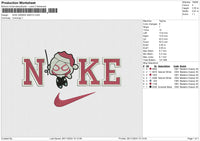 NIKE GWEEN SANTA Embroidery File 6 size