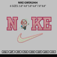 Nike Gwen2904 Embroidery File 6 sizes