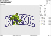 NIKE HULK Embroidery File 6 size