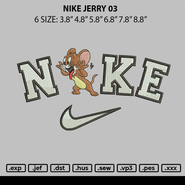 Nike Jerry 03 Embroidery File 6 sizes