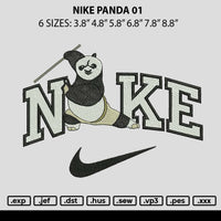 Nike Panda 01 Embroidery File 6 sizes