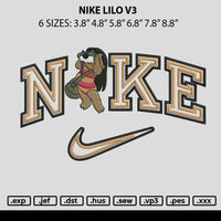 Nike Lilo V3 Embroidery File 6 sizes