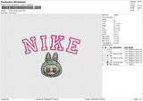 Nike Labubu Head Embroidery File 6 size