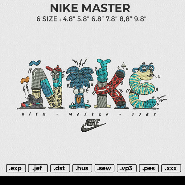 NIKE MASTER Embroidery File 6 size
