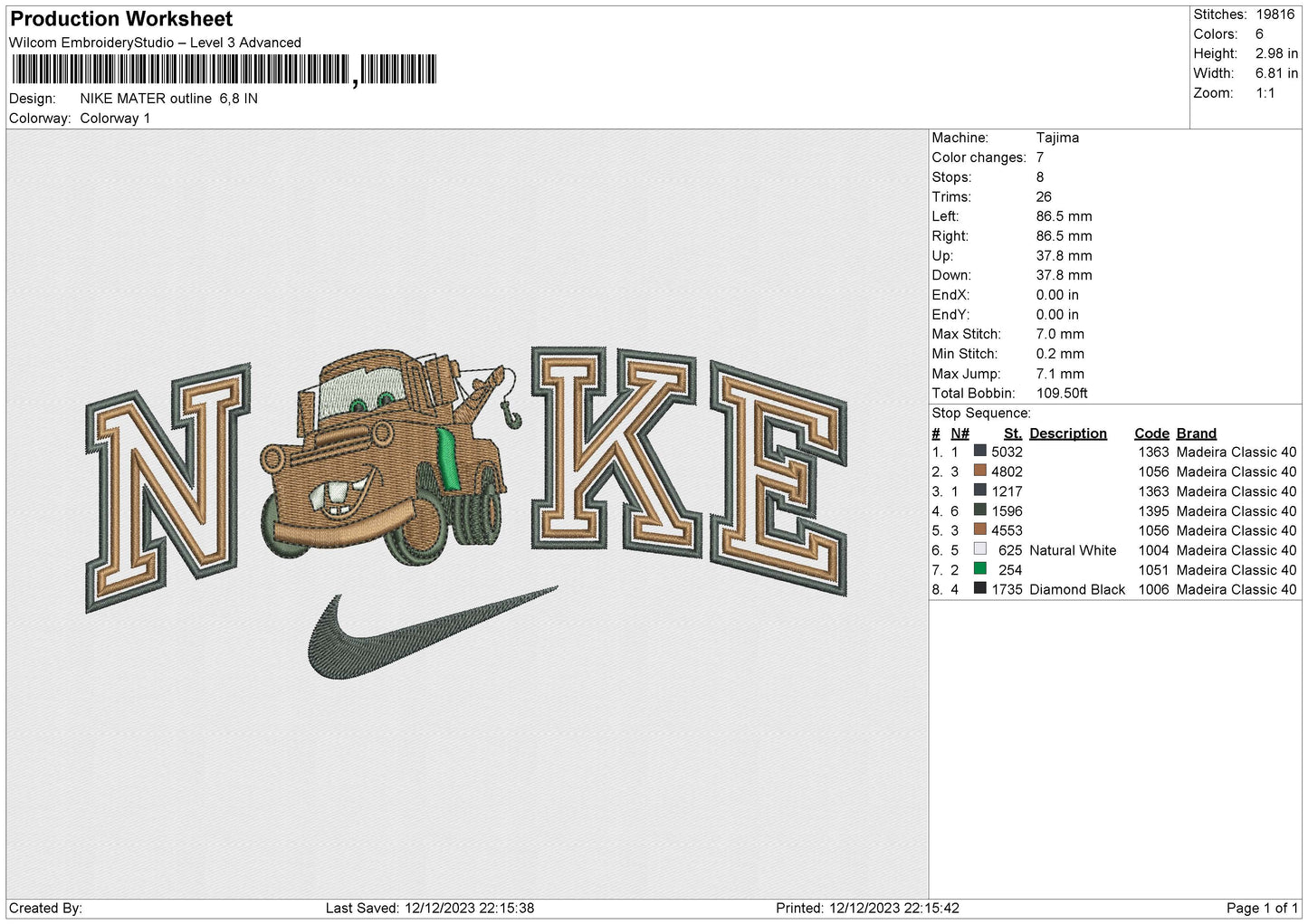 NIKE MATER Outline mbroidery File 6 size – embrostudio