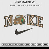 NIKE MATER v2 Embroidery File 6 size