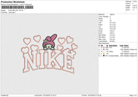 NIKE MELODY Embroidery File 6 size