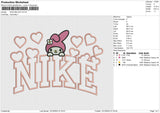 NIKE MELODY Embroidery File 6 size