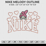 NIKE MELODY Embroidery File 6 size