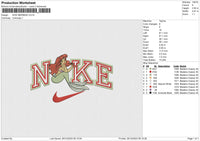 NIKE MERMAID v2 Embroidery File 6 size